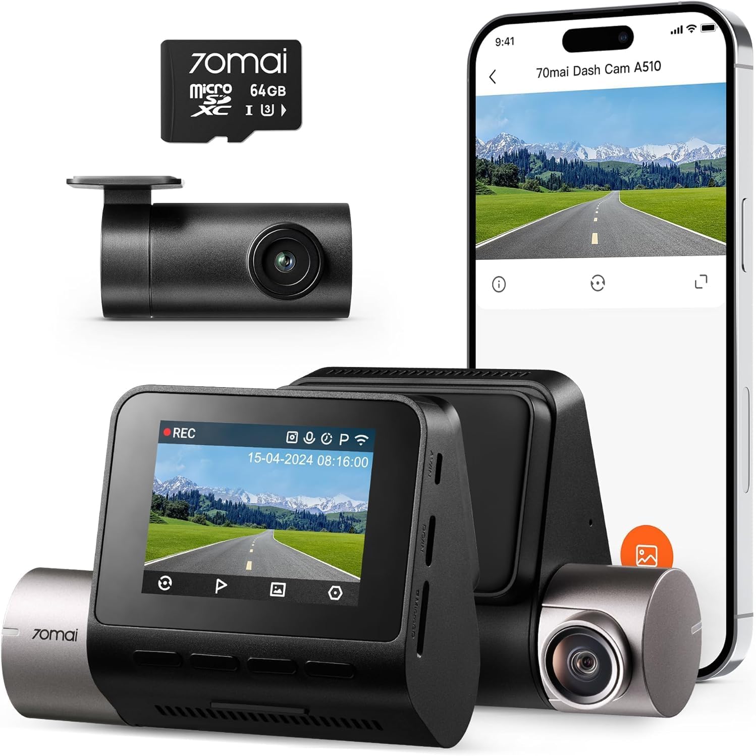 Câmara para pára-brisas - 70mai Dash CAM A510